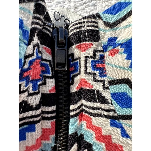 Forever 21 Top Medium Multicolor Tank Full Zip Sleeveless Western Rayon Womens - Picture 7 of 10